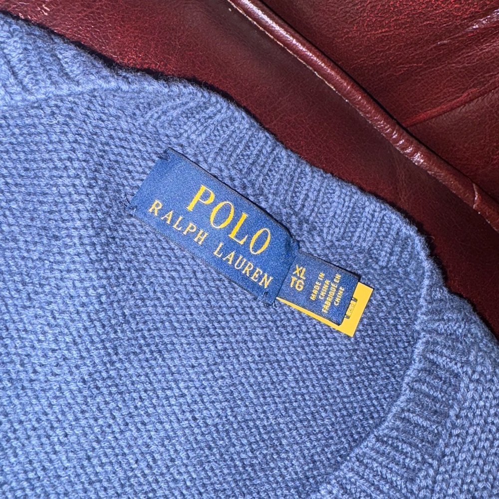 Polo Ralph Lauren Blue Crewneck Sweater with Bear Design - Picture 5 of 8